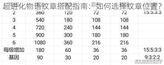 超进化物语纹章搭配指南：如何选择纹章位置？